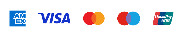 Accepted payment cards